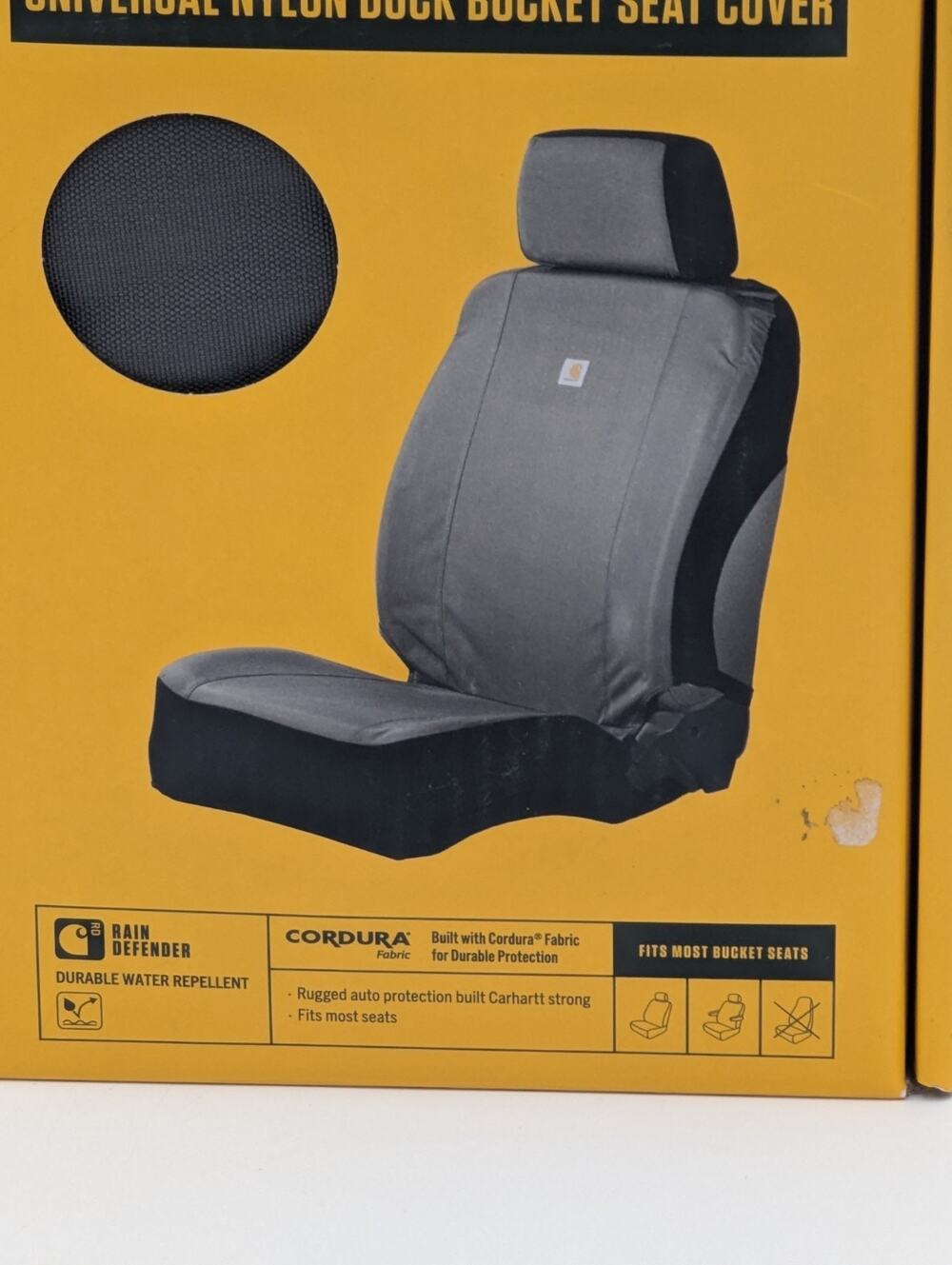 Carhartt RS1399 Universal Nylon Duck Bucket Seat/Headrest Cover Charcoal/Gravel